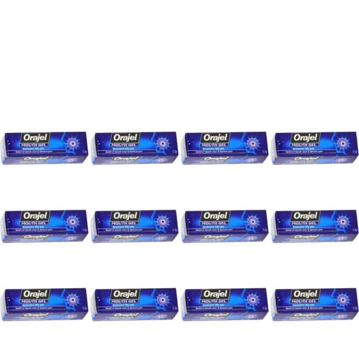 Orajel Mouth Gel 5.3g - Pack of 12