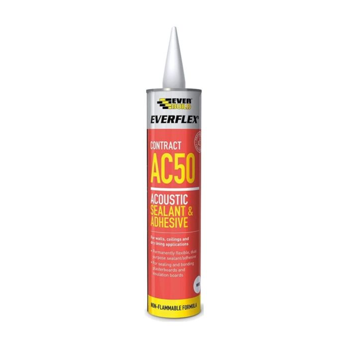 Everbuild Everflex AC50 Acoustic Sealant and Adhesive White 380ml