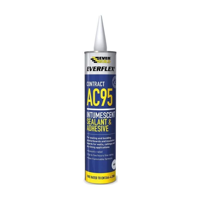 Everbuild Everflex AC95 Intumescent Sealant and Adhesive White 900ml