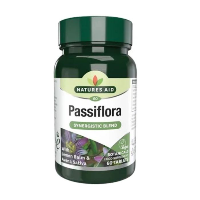 Natures Aid Passiflora Synergistic Blend Stress Relief 60 Tablets