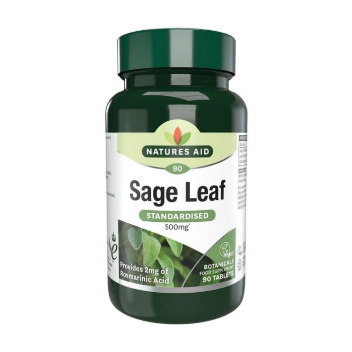 Natures Aid Sage Leaf with 2mg Rosmarinic Acid for Women 90 Tablets