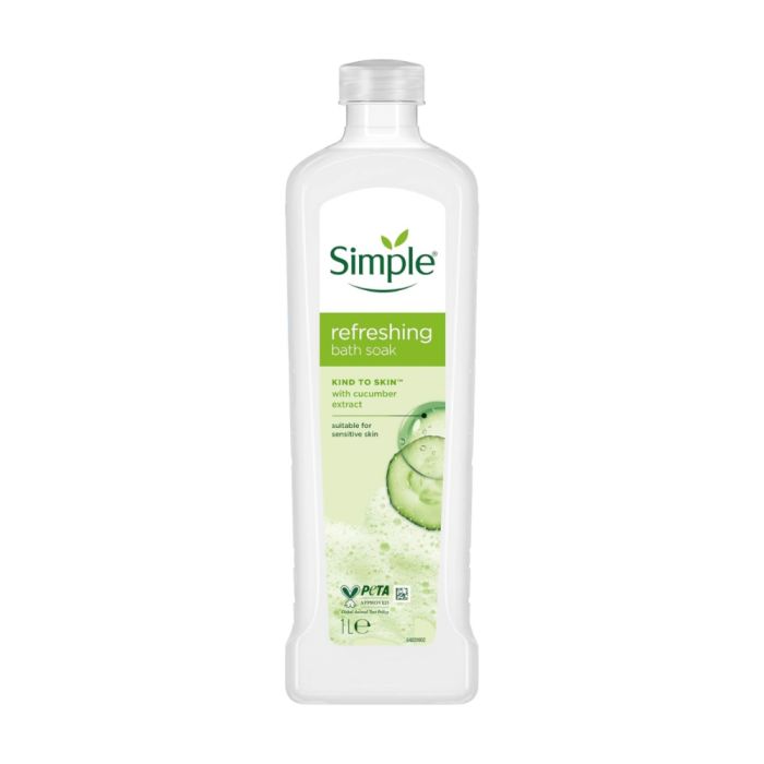 Simple Kind to Skin Refreshing Bath Soak with Cucumber Extract 1L