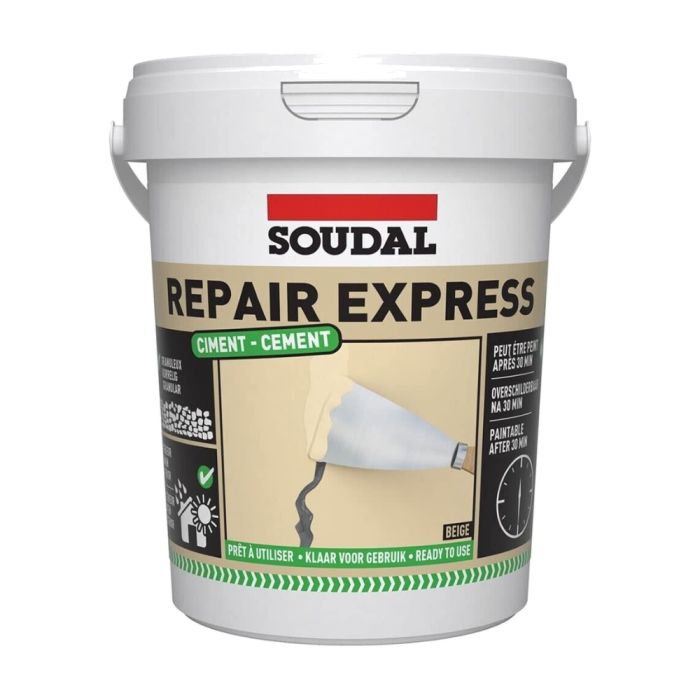 Soudal Repair Mortar Cement Ready Filler Beige 900ml