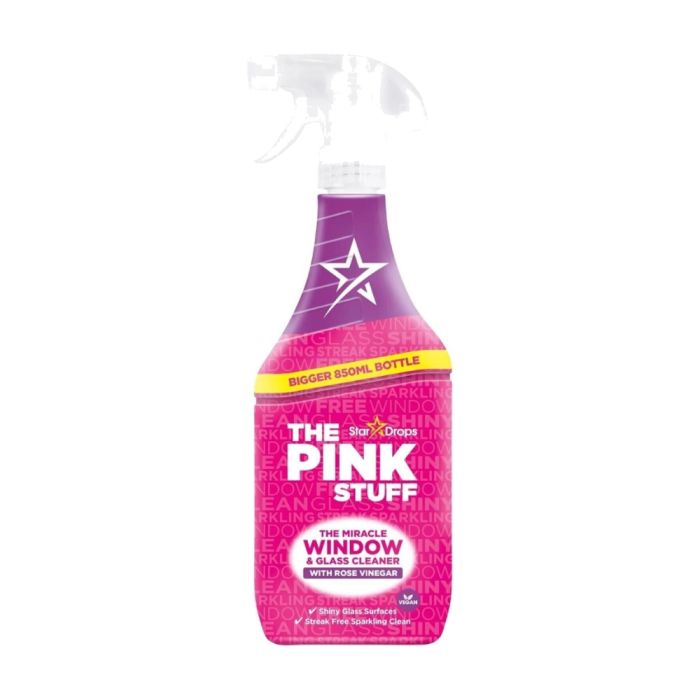 Stardrops Pink Stuff Window & Glass Cleaner With Rose Vinegar Spray 850ML