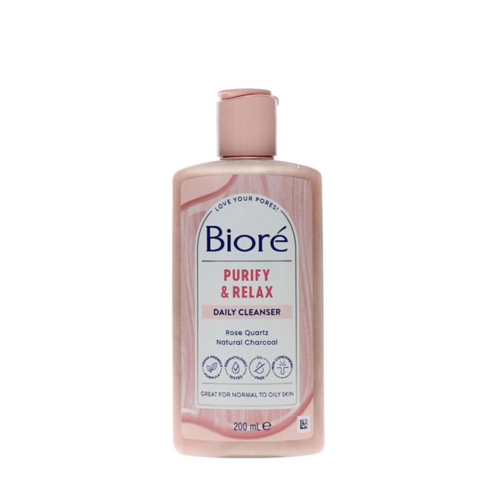 Biore Purify and Relax Daily Cleanser Rose Quartz 200ml