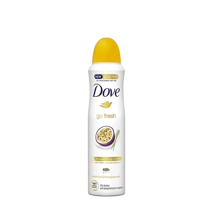 Dove Go Fresh Passion Fruit & Lemongrass Antiperspirant Spray 150ml