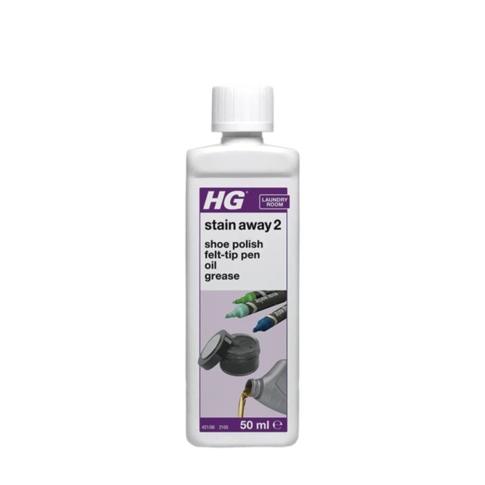 HG Stain Away 2 Removes Shoe Polish Felt-Tip Pen Oil & Grease 50ml 