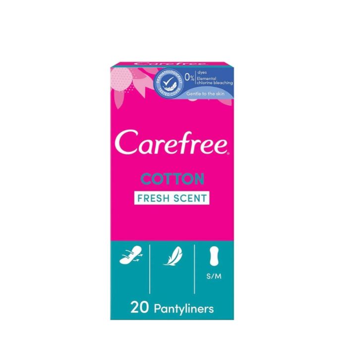Carefree Cotton Pantyliners Fresh Scent 20 Pack