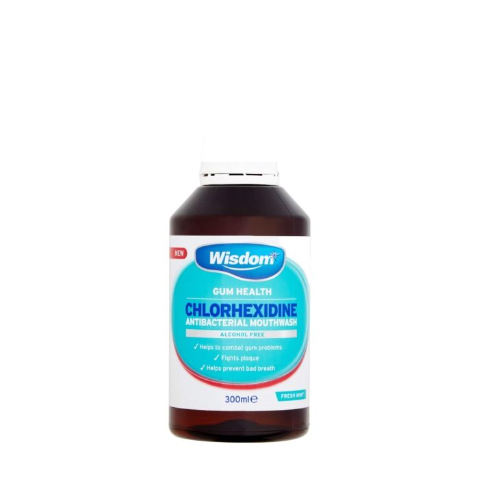 Wisdom Chlorhexidine Fresh Mint Alcohol Free Mouthwash 300 ML
