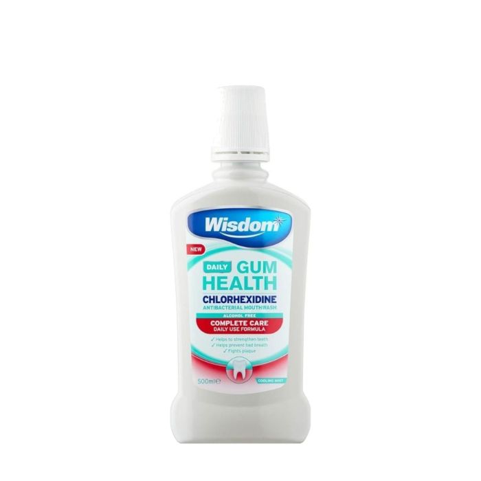 Wisdom Daily Gum Health Chlorhexidine Alcohol Free Mouthwash 500 ML
