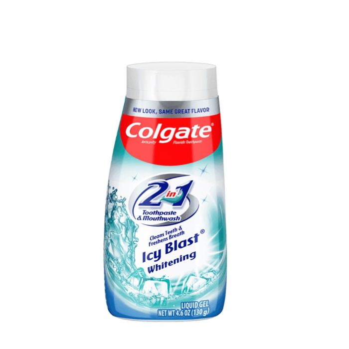 Colgate 2 In 1  Whitening Toothpaste & Mouthwash Icy Blast 139g