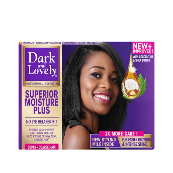 Dark & Lovely No-Lye Hair Relaxer Kit Super Strength Moisture Plus