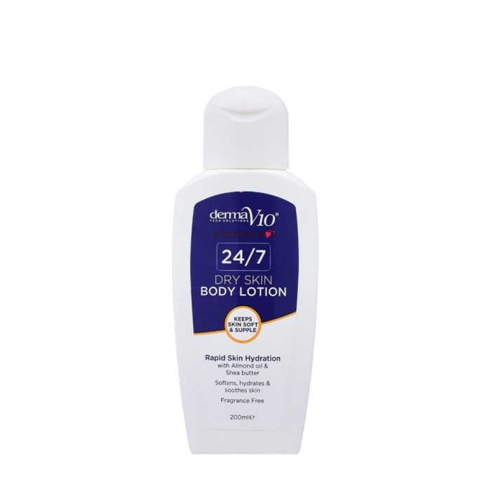 Derma V10 24/7 Dry Skin Body Lotion Deep Moisturizing Care 200ml