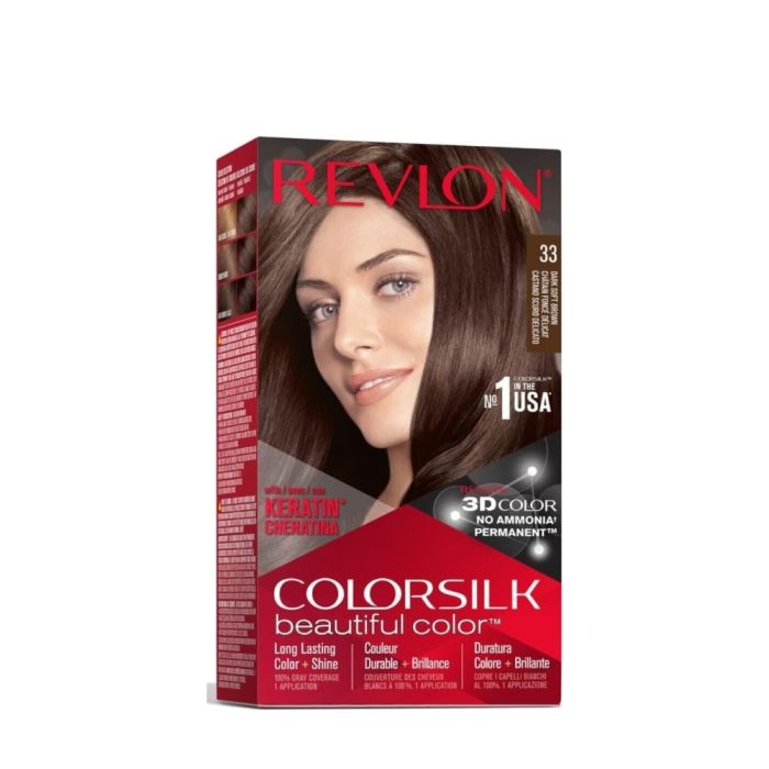 Revlon Colorsilk Hair Dye Permanent Dark Soft Brown 33