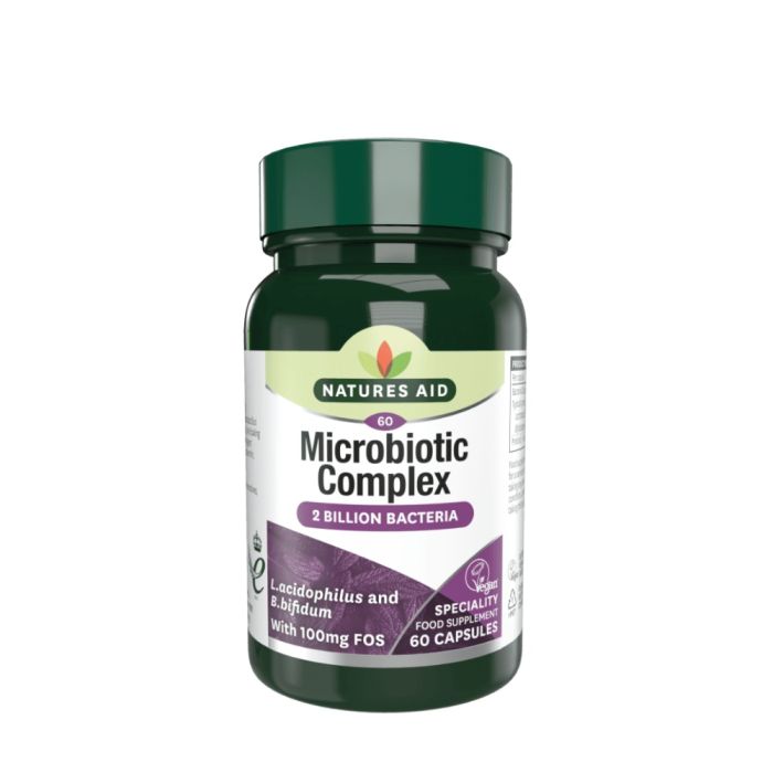 Natures Aid Microbiotic Complex with B.Bifidum & FOS 60 Capsules