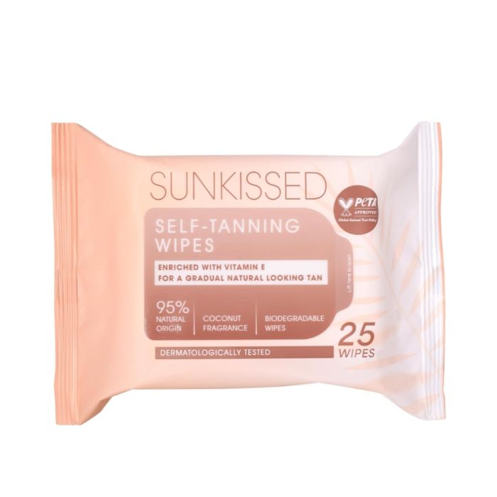 Sunkissed Self-Tanning Wipes for a Natural Looking Tan 25 Wipes