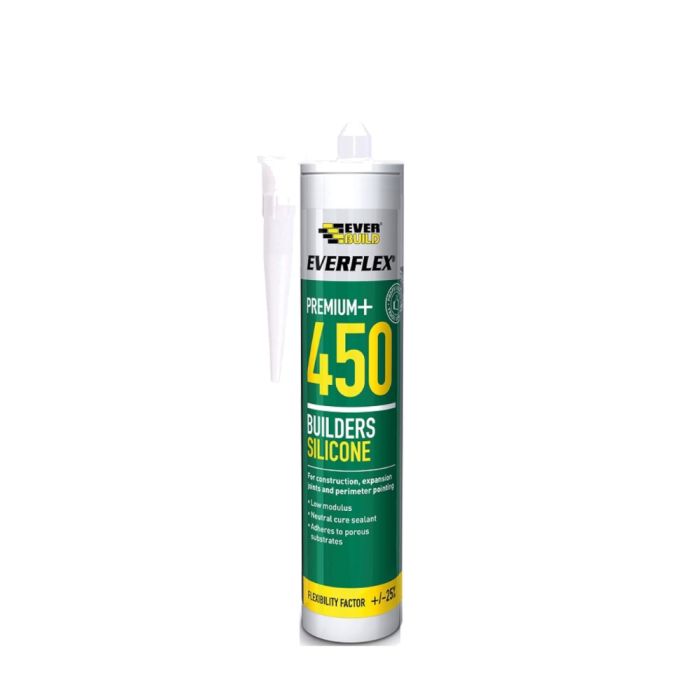Everbuild Everflex 450 Premium+ Builders Silicone Sealant Black 300ml  484832