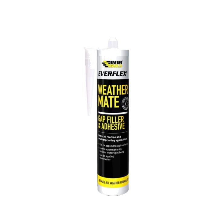 Everbuild Everflex Weather Mate White Gap Filler & Adhesive Sealant 295ml  489692