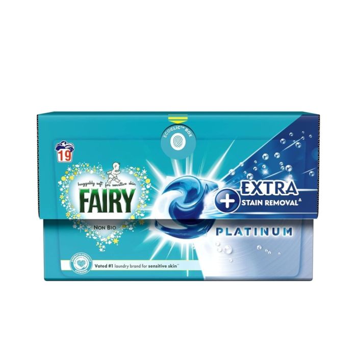 Fairy Non Bio Platinum Laundry Pods 19 Washes