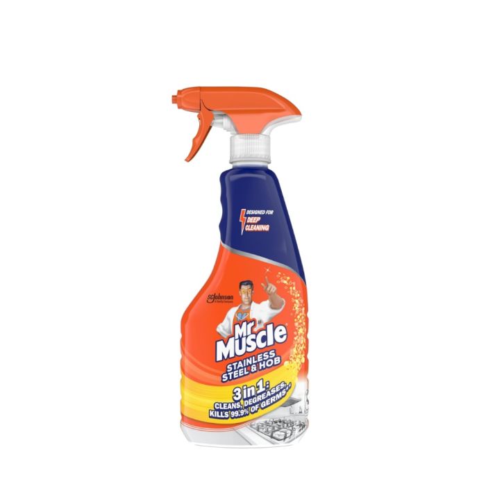 Mr Muscle 3-in-1 Stainless Steel & Hob Spray Deep Cleaning 530ml