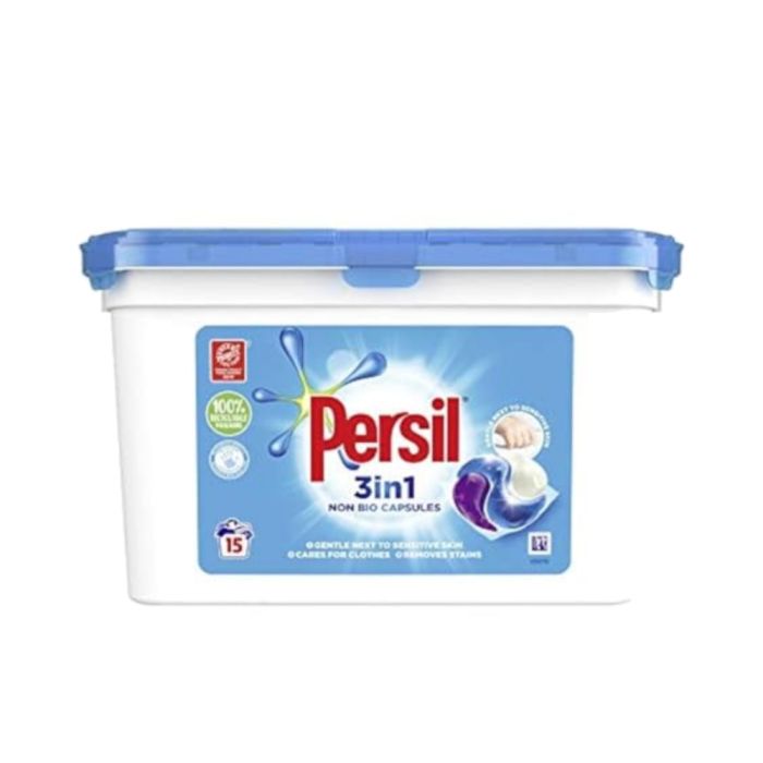 Persil 3-in-1 Non-Bio Washing Capsules for Stain Removal 15 Washes