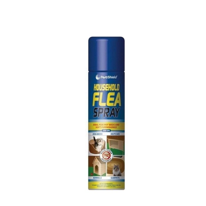 Pestshield Household Flea Spray 200ml spray bottle for home flea treatment
