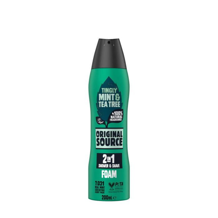 Original Source Mint & Tea Tree 2 in 1 Shower & Shave Foam 200ml