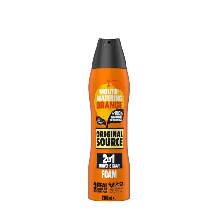Original Source Mouth-Watering Orange 2 in 1 Shower & Shave Foam 200ml