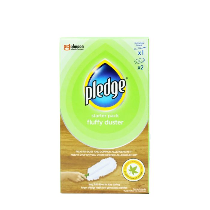 Pledge Fluffy Duster Starter Pack, 1 Handle & 2 Refills