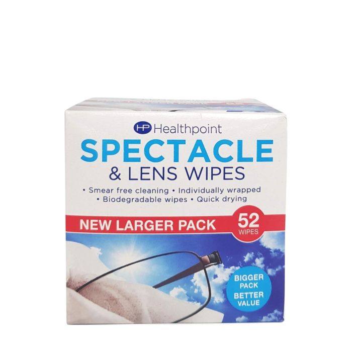 Healthpoint Spectacle and Lens Cleaning Wipes 52's