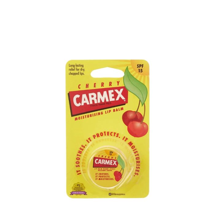 Carmex Cherry Long-Lasting Moisturising Lip Balm Pot SPF 15 7.5g