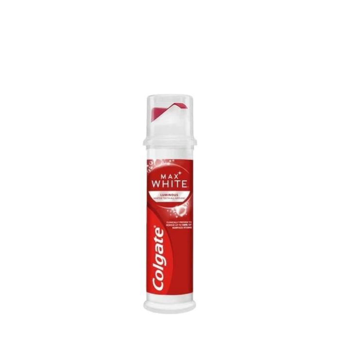 Colgate Max White Luminous Whitening Toothpaste Pump 100ml