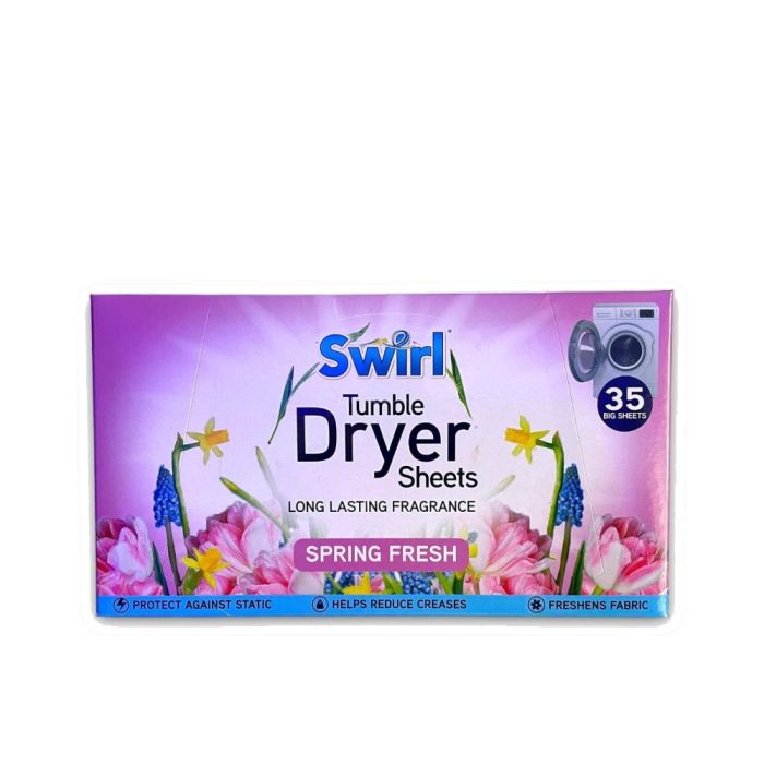 Swirl Tumble Dryer Sheet Spring Fresh Scent 35 Sheets
