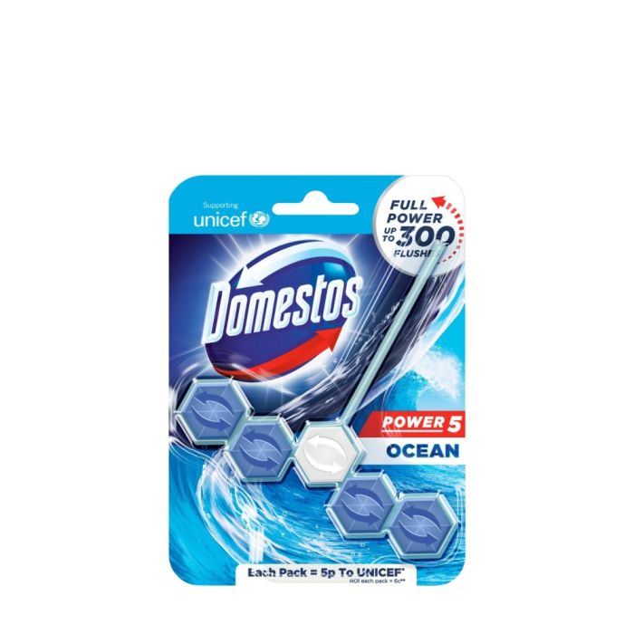Domestos Power 5 Toilet Rim Blocks Ocean