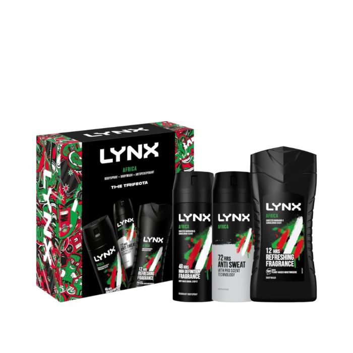 Lynx Africa Trifecta Gift Set – Body Spray, Body Wash & Antiperspirant