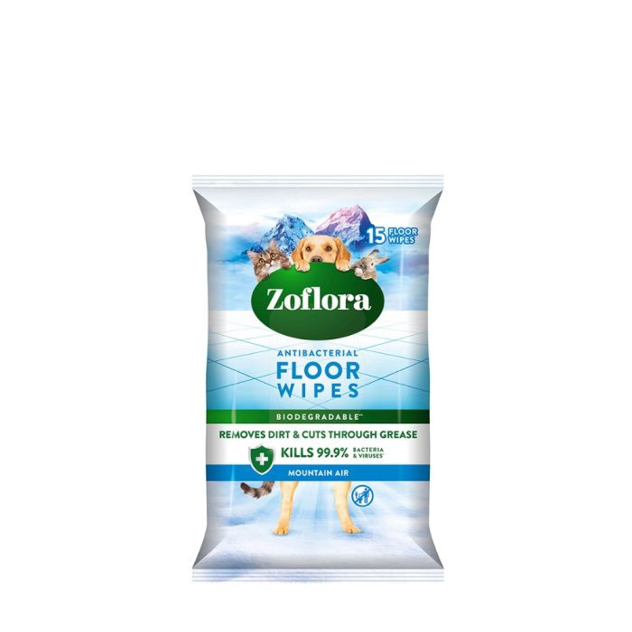 Zoflora Biodegradable Antibacterial Floor Cleaning Wipes 15 Count