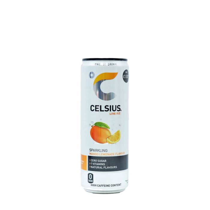 
Celsius Sparkling Mango Lemonade Energy Drink 355ml
