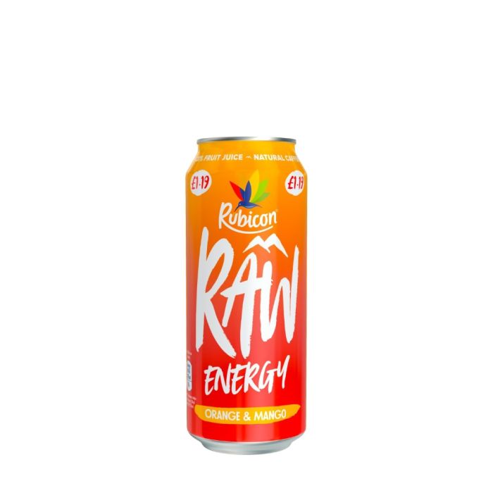 Rubicon Raw Orange & Mango Energy Drink 500ml