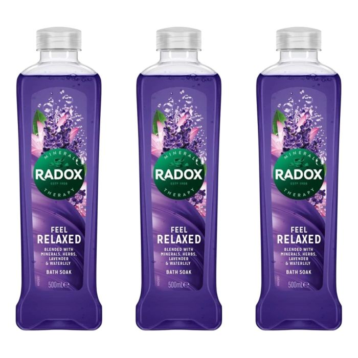Radox Relaxed Bath Soak 500ml - Pack of 3