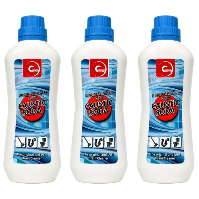 Essential Power Drain Cleaner With Caustic Soda 500g - Pack of 3