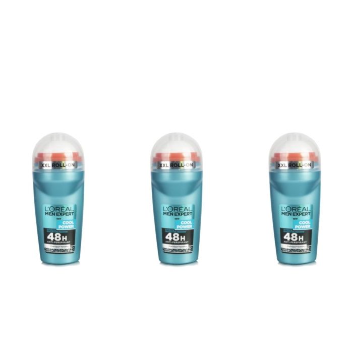 Loreal Paris Men Expert Cool Power Roll-On 50ml - Pack of 3