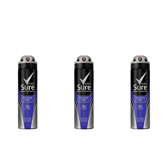 Sure Active Dry Deodorant 150ml - Pack of 3