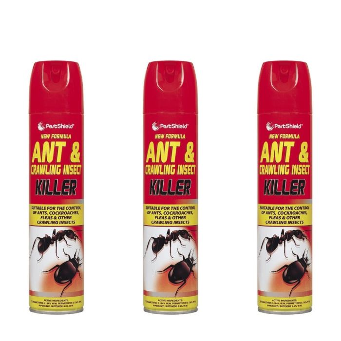 PestShield Ant & Crawling Insect Killer Spray Can 300ml - Pack of 3