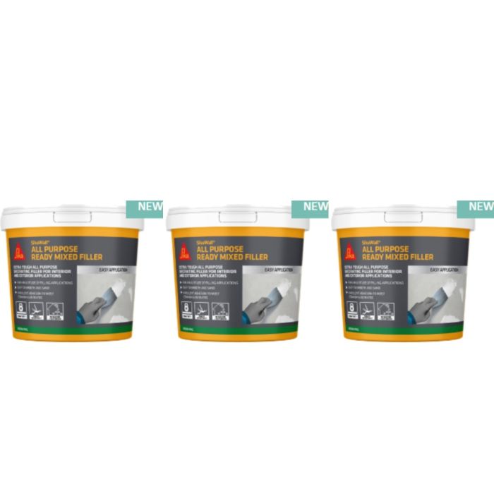Everbuild Ready Mixed Filler All Purpose White 1kg - Pack of 3