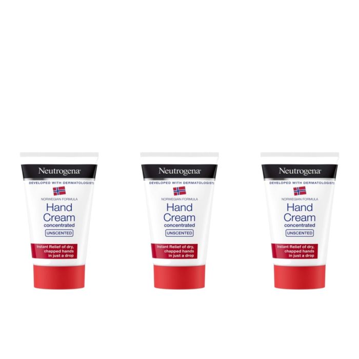 Neutrogena Norwegian Formula Unscented Hand Cream 50ml - Pack of 3