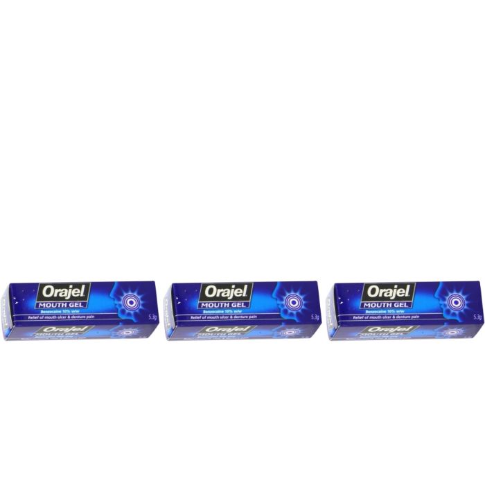 Orajel Mouth Gel 5.3g - Pack of 3