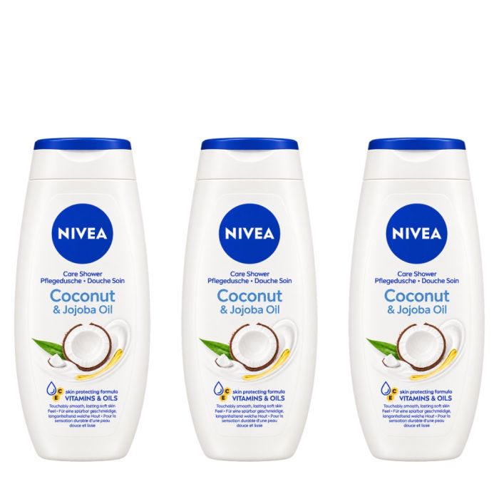 Nivea Care Shower Coconut & Jojoba Oil Body Wash 250ml - Pack of 3