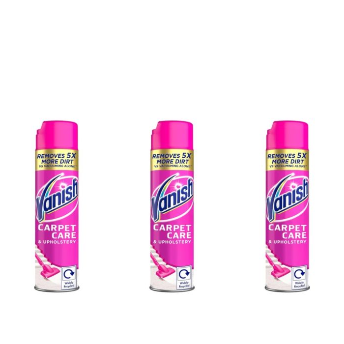 Vanish Carpet Cleaner Upholstery Power Foam Shampoo 600ml - Pack of 3
