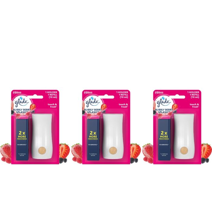 Glade Bubbly Berry Splash Air Freshener Refill 10ml - Pack of 3