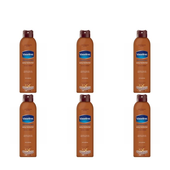 Vaseline Cocoa Spray Moisturiser 190ml - Pack of 6